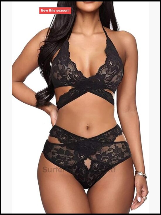 Other - Sexy Lingerie Set Two Piece Lace Bra and Panty Bralette Sleepwear Set